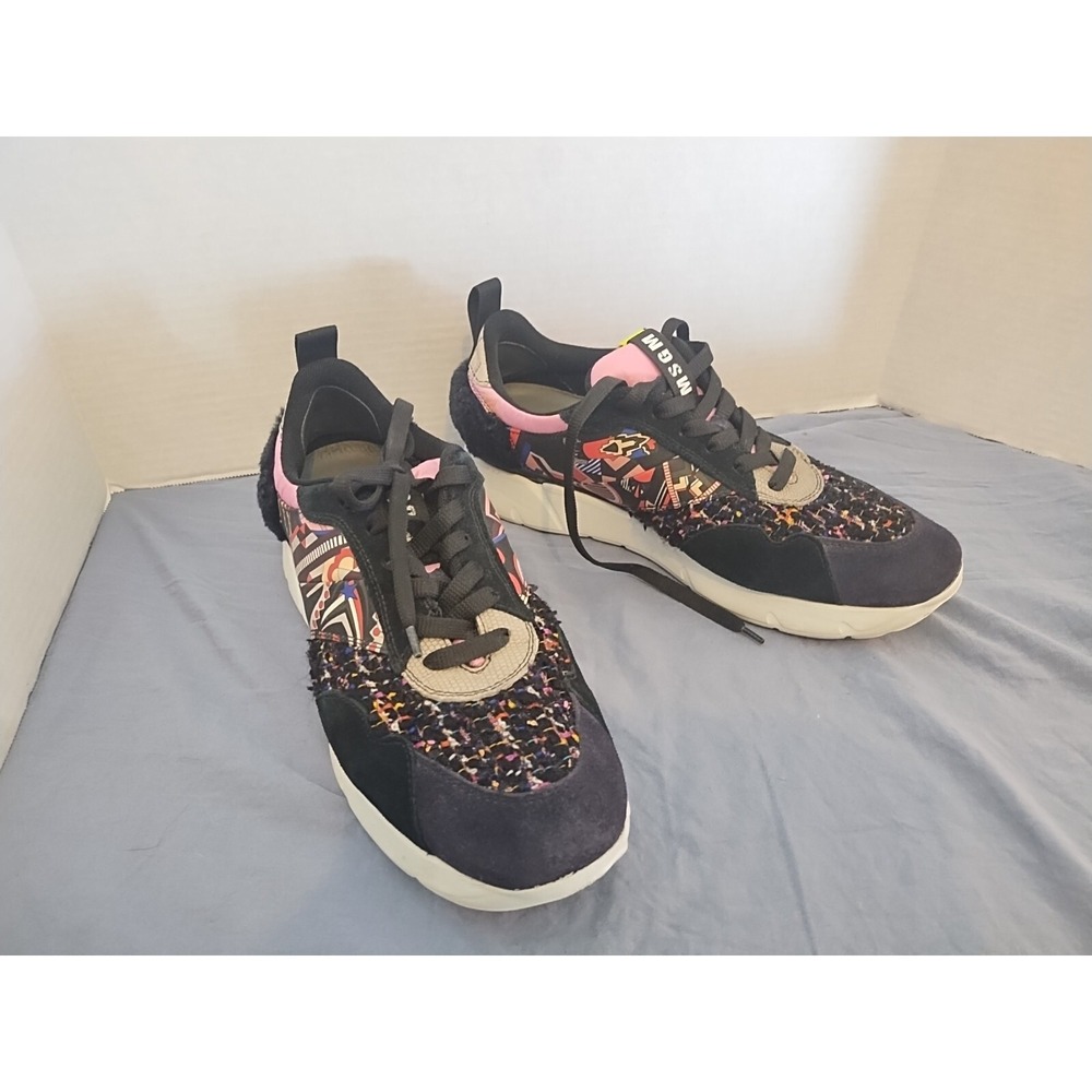 Multicolor Sneakers US9 EU40 Extralight shoes Black MSGM Hippie Patchwork Retro